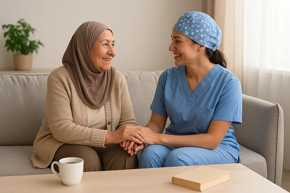 مزایای پرستاری در منزل: آرامش سالمند در محیط خانه