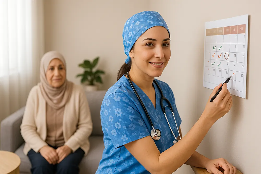 برنامه‌ریزی شیفت‌های پرستاری ساعتی، روزانه و شبانه‌روزی روی تقویم