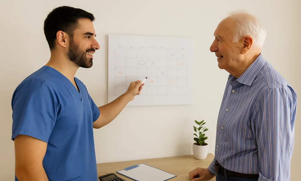 تنظیم تقویم شیفتهای چرخشی و مقیم برای پرستار شبانهروزی